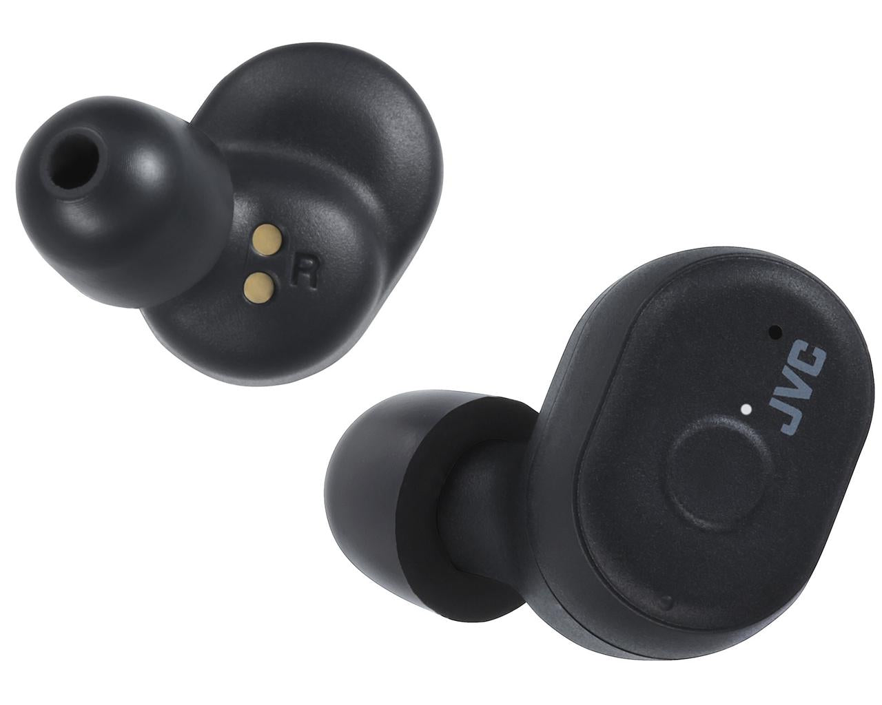 JVC Truly Wireless Earbuds HA-A10THeadphonesTruly Wireless headphonesMemory foam earpieces for secure and comfortable fitUp to 4 hours + 10 hours* battery life *Charging caseAuto On and ConnectVoice assistant compatibleIPX5 water resistantTrendy 4-color v
